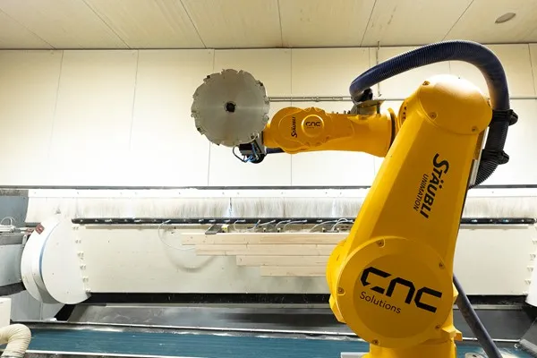 robot usinage bois cabane